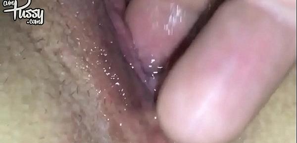  My boyfriend is playing with my pussy using vibrator
